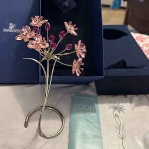 Swarovski Pink and Purple Floral Accent Decor